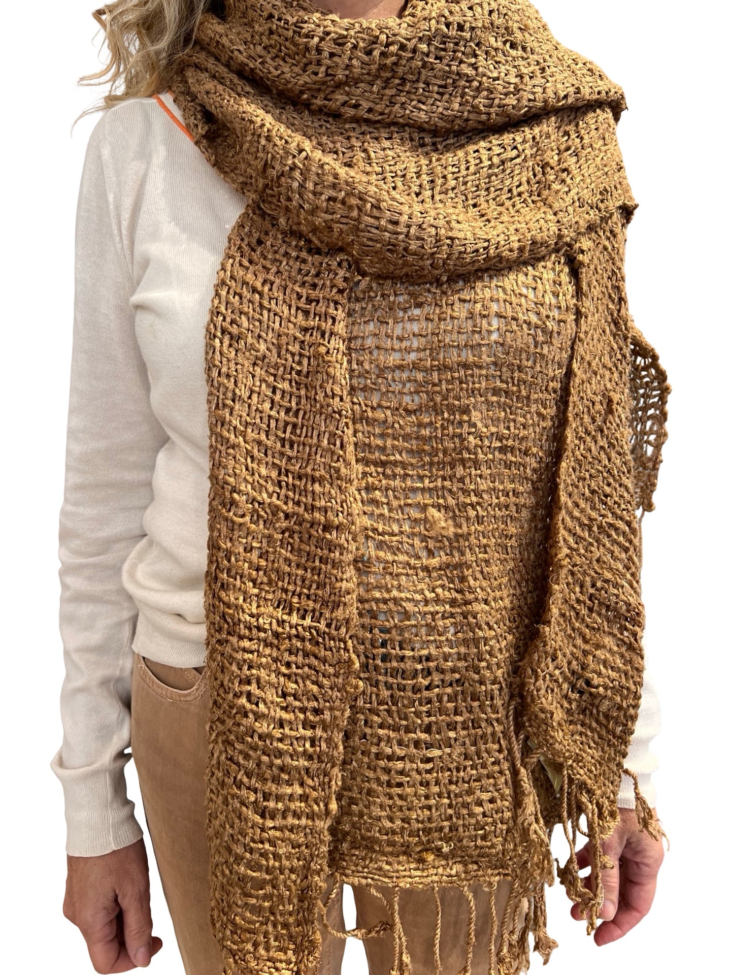 Écharpe Il Baco Da Seta Soie de chameau