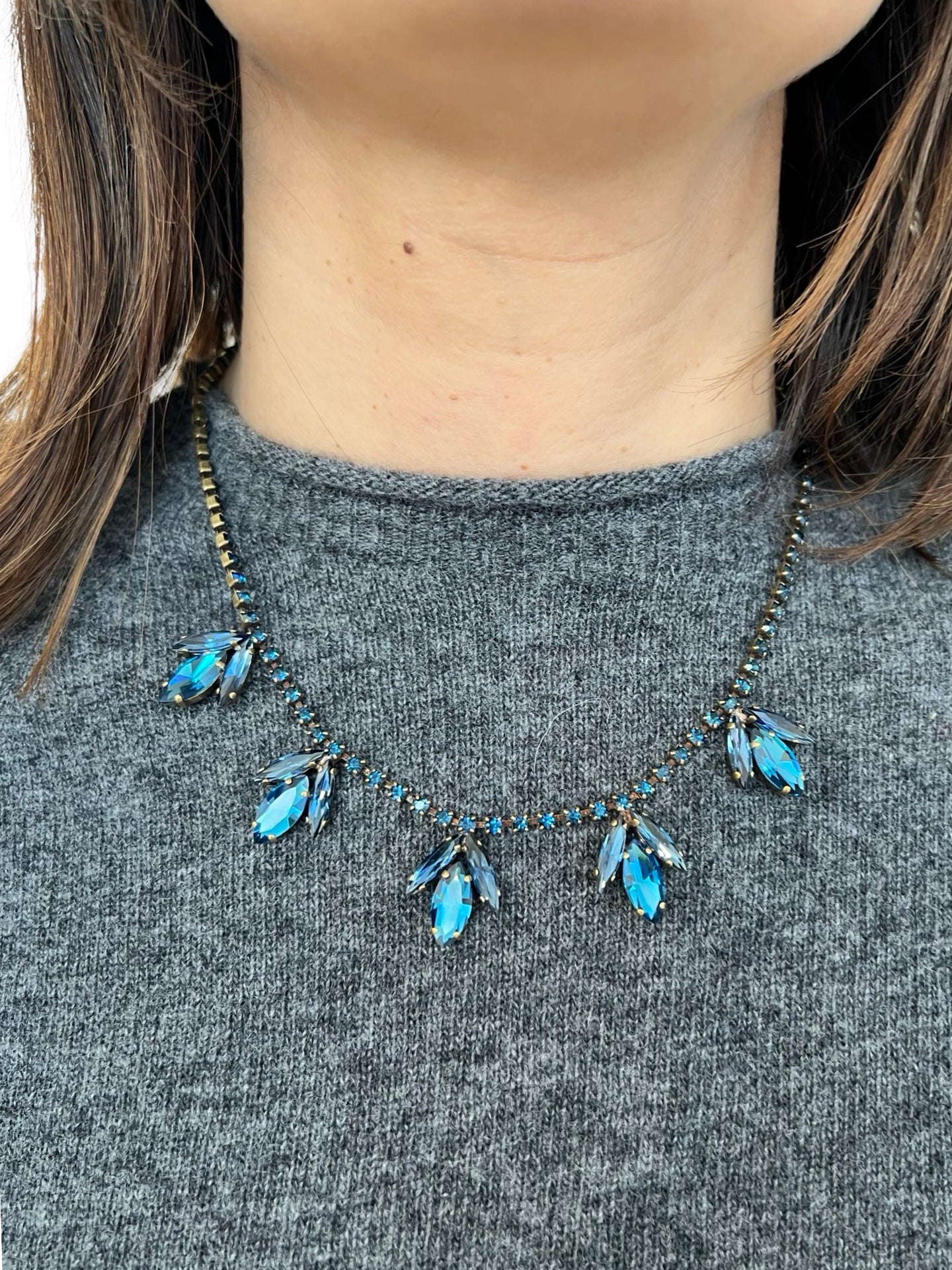 Gargantilla Unique Piedras Azul