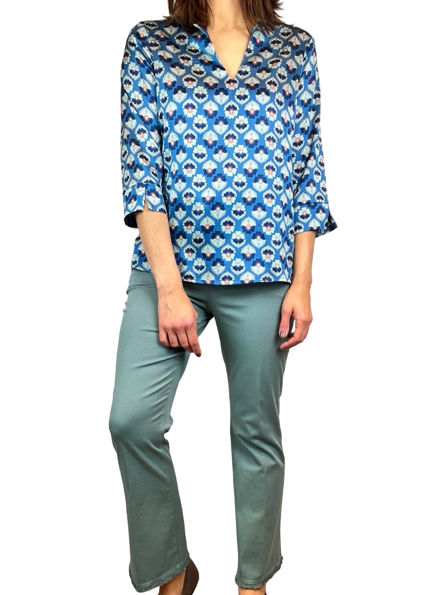 Blusa Monika Varga Margaritas Azul