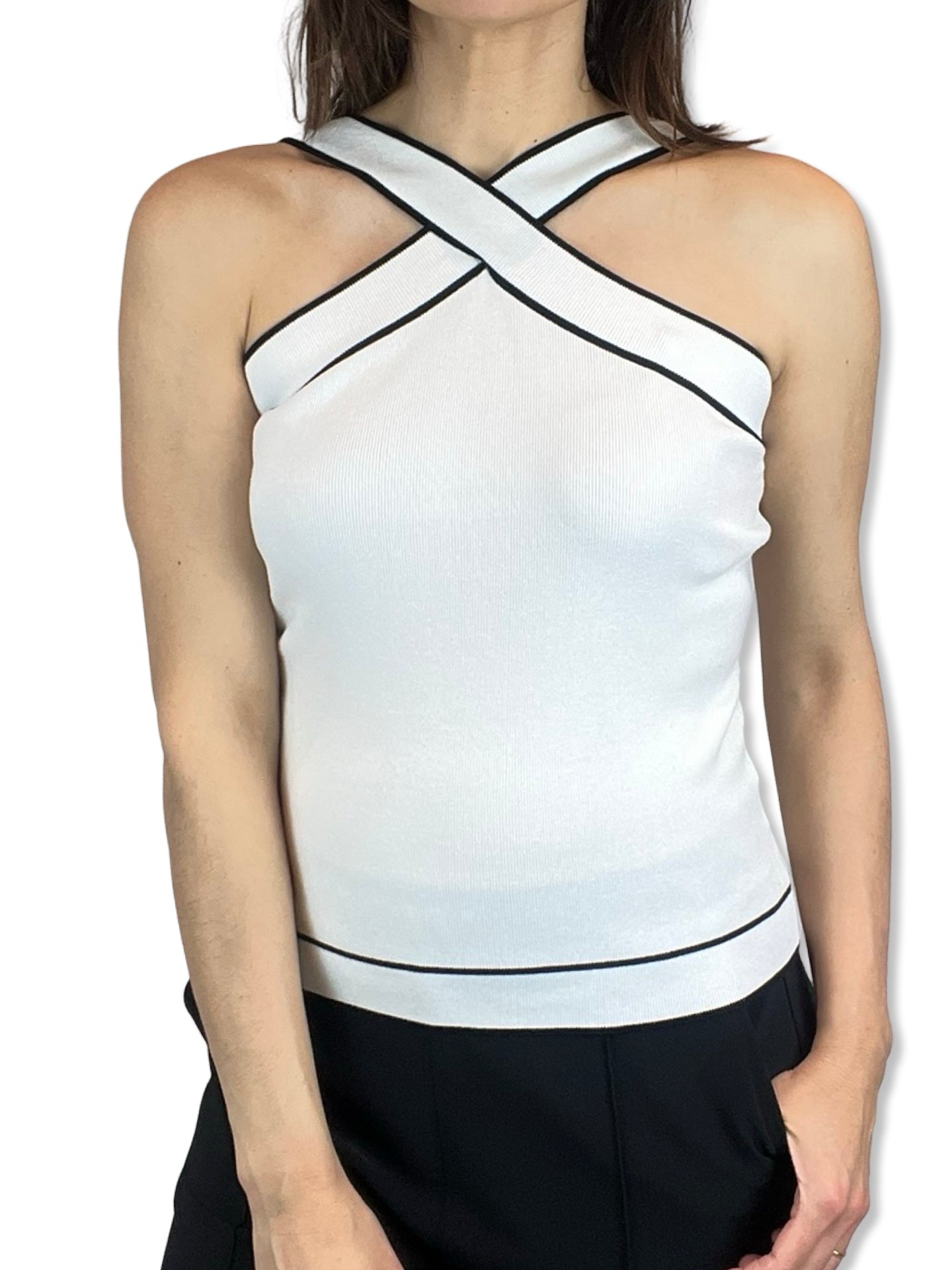 Paisie Top with Crossed Straps
