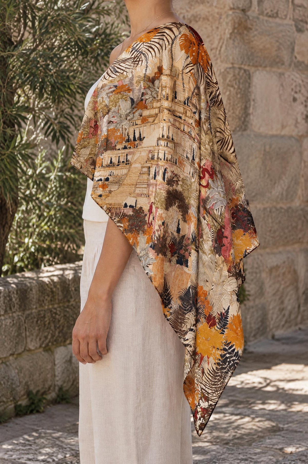 Maxi Pañuelo Maison Fanli Pirámide Tropical