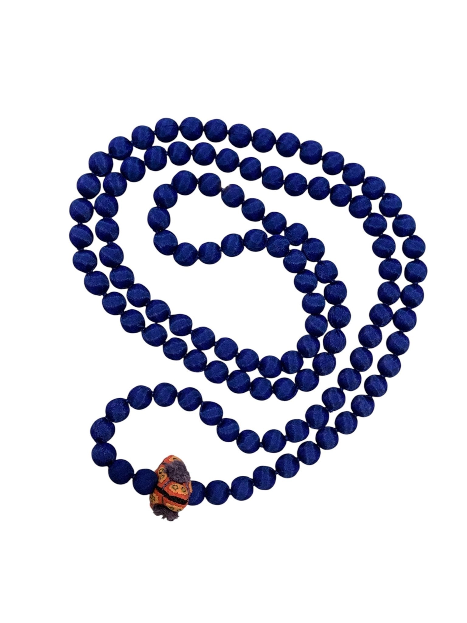 Collana Il Baco Da Seta Piccole sfere NHDI Almohadon blu elettrico