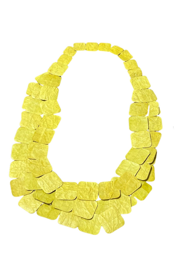 Collar Ana Hagopian Tiles Triple Amarillo