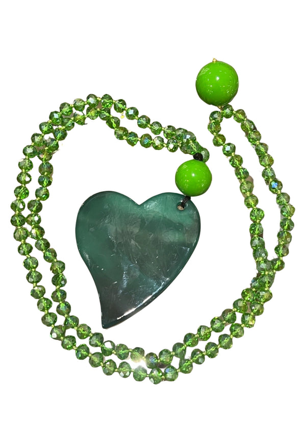 Marcantelli Fabrizio Maxi Green Heart Necklace