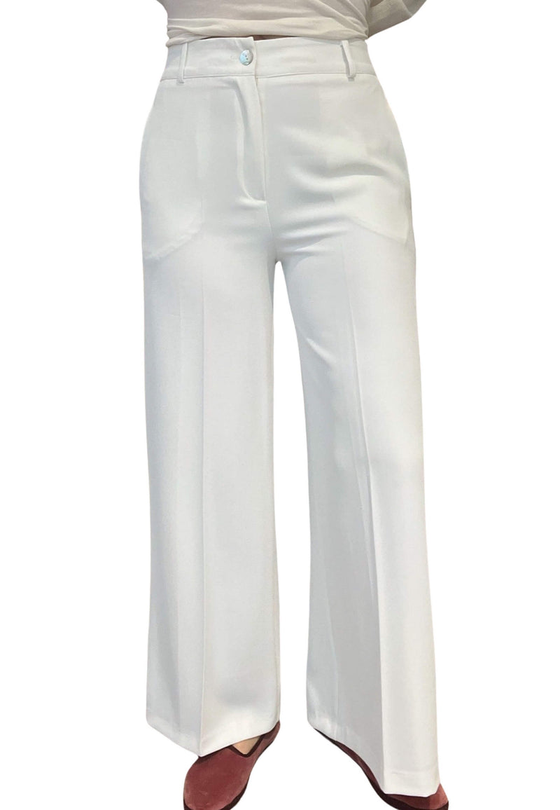 Pantalon Il Baco Da Seta Aura Blanco