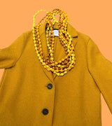 Collar  Il Baco Da Seta Bolas Seda Amarillo 8.1