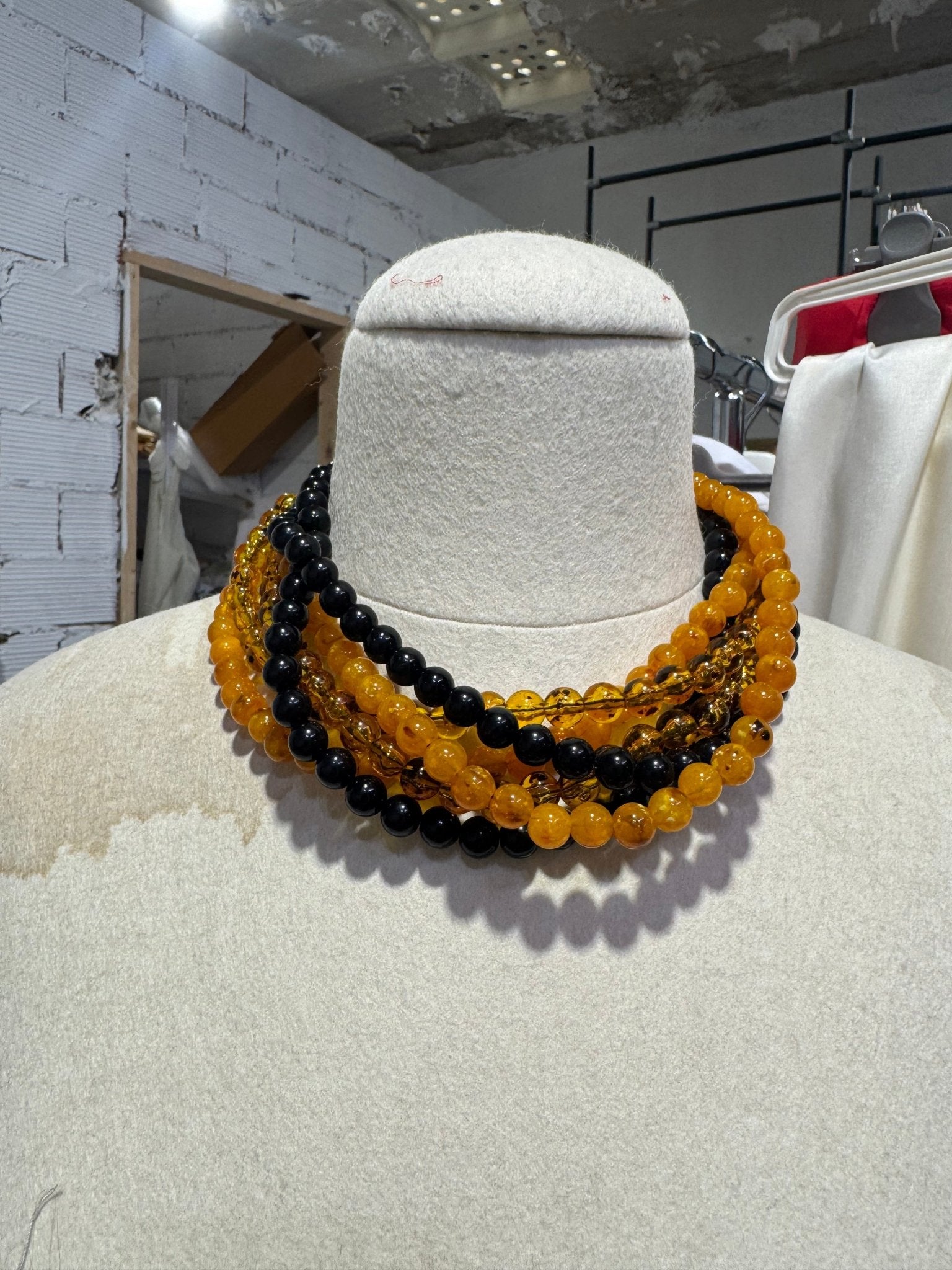 Collar Fabrizio Marcantelli Regina Miel y Caramelo