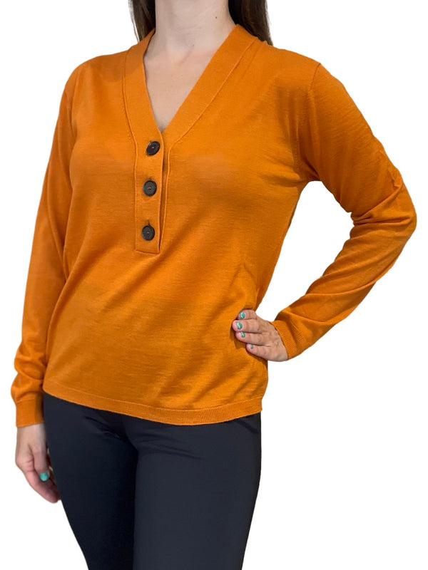 Lliviana Conti V-neck buttoned jersey