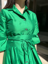 Vestido Laboratorio Sara Taffeta Verde