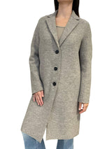 Coat Harris Wharf London su beige di lana bollito