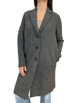 Harris Wharf London Over Boiled Wool Coat Gray