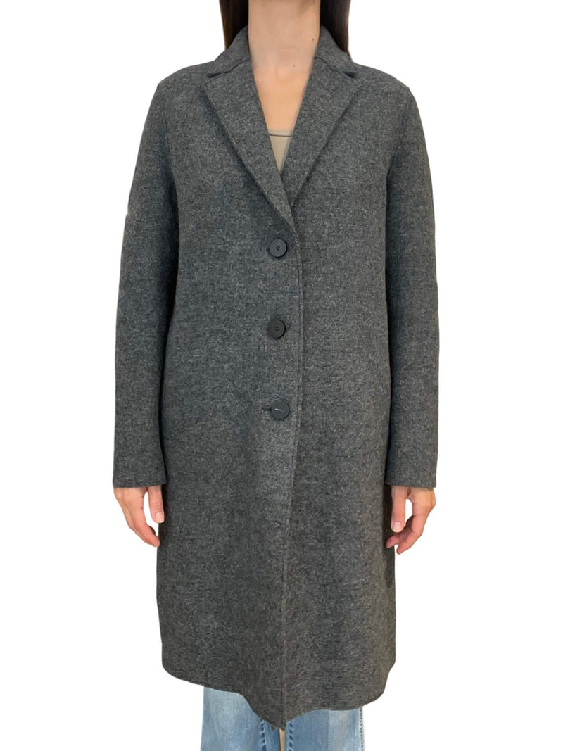 Harris Wharf London Over Boiled Wool Coat Gray