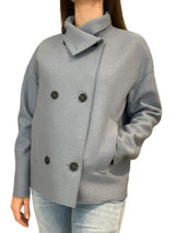 Harris Wharf London Pressed Wool Light Gray Jacket