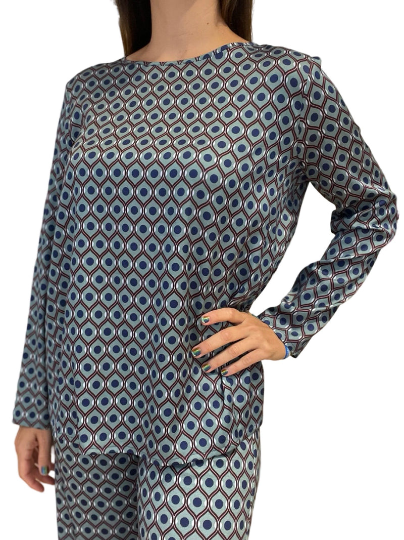 Monika Varga Satin Circle Blouse