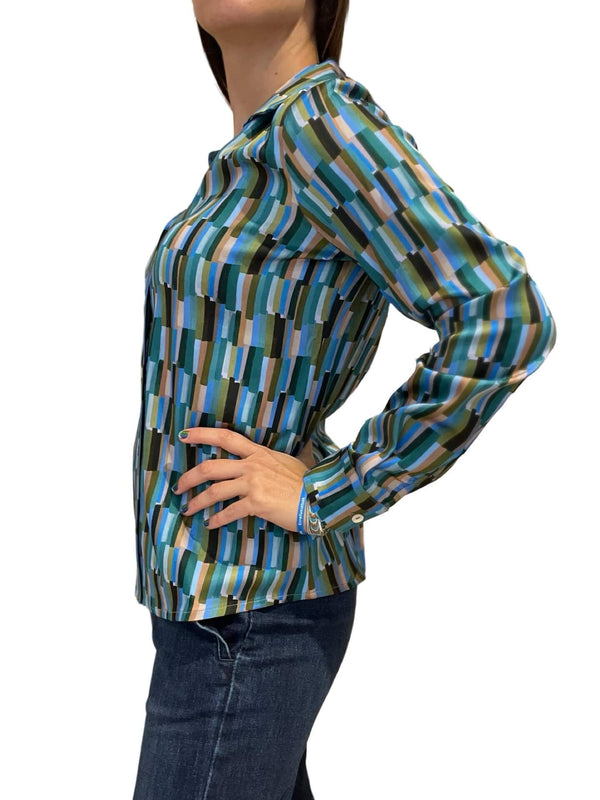 Monika Varga Saten Shirt Rectangulos