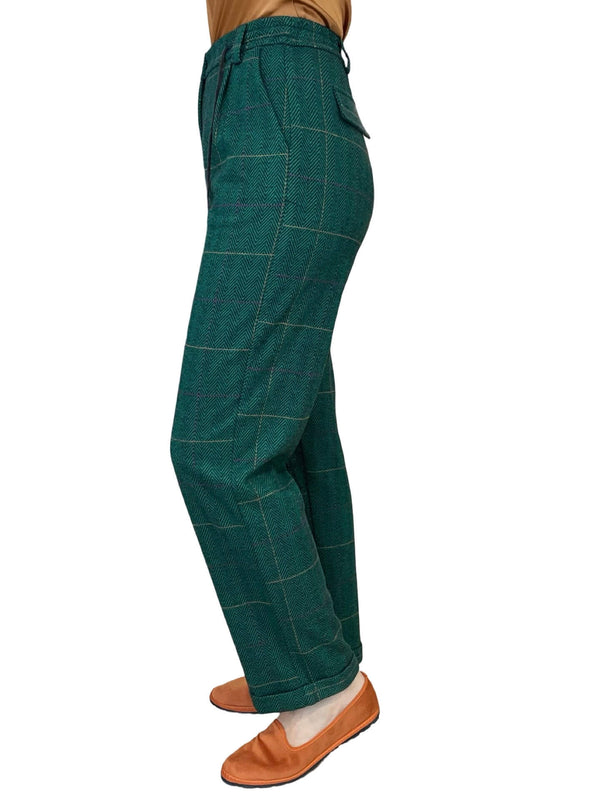 Goodmatch Checkered Cord Trousers