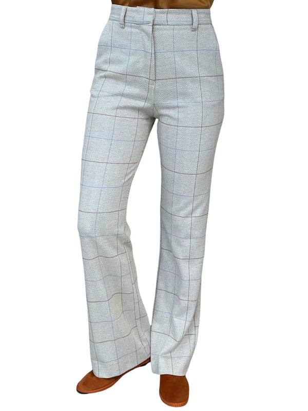 Goodmatch Straight Trousers in Beige Checks