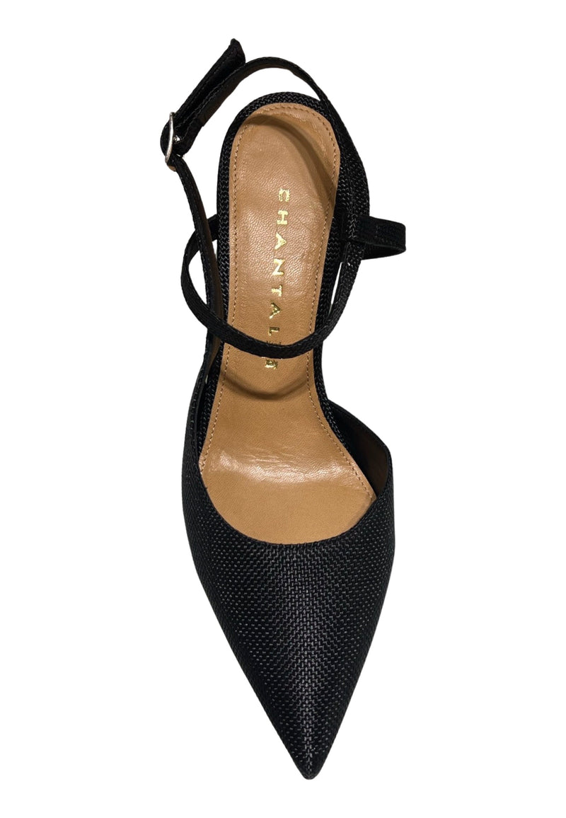 Zapato Chantal Chanel Rafia Negro