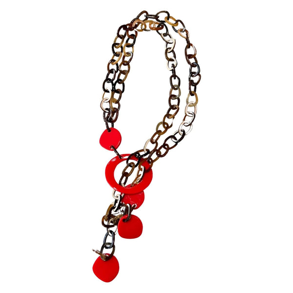 Il Baco Da Seta Red Mini Links Necklace