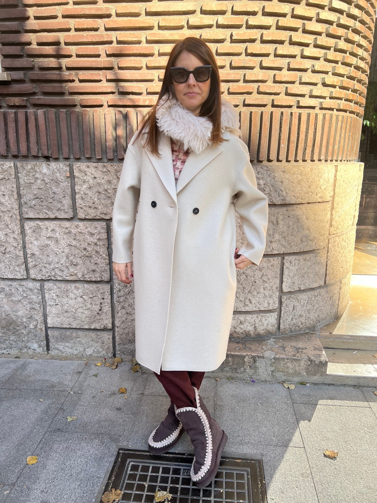 Harris Wharf London coat two cream buttons