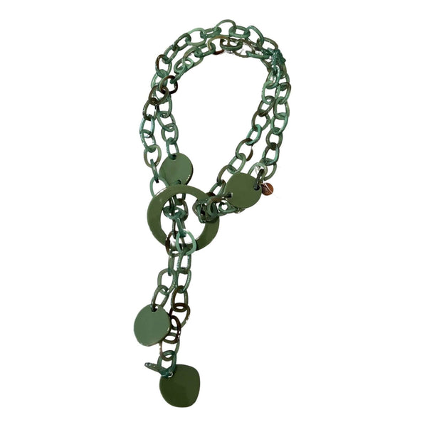 Il Baco Da Seta Green Mini Link Necklace