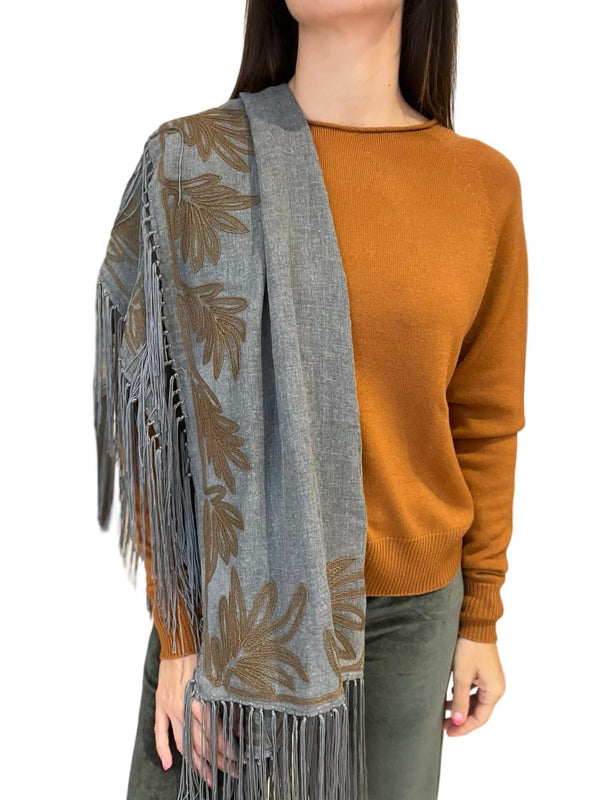 Diega Grey and Camel Shawl