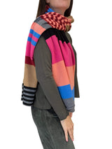 Camel Striped Wool Floor Scarf