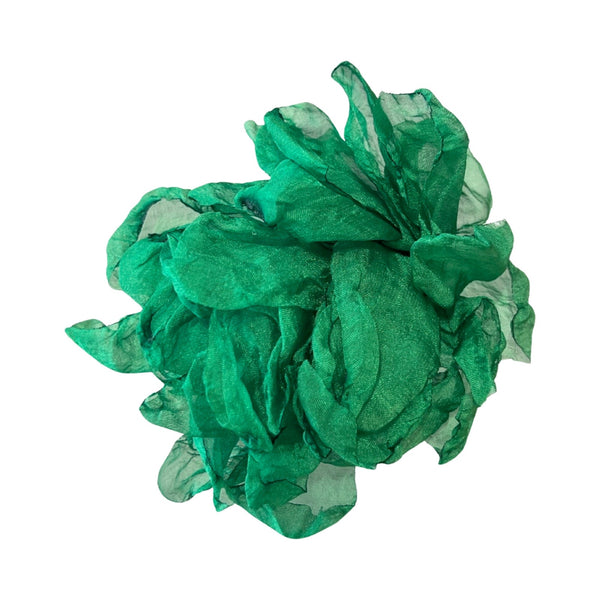 Il Baco Da Seta Flower Green Fabric Brooch