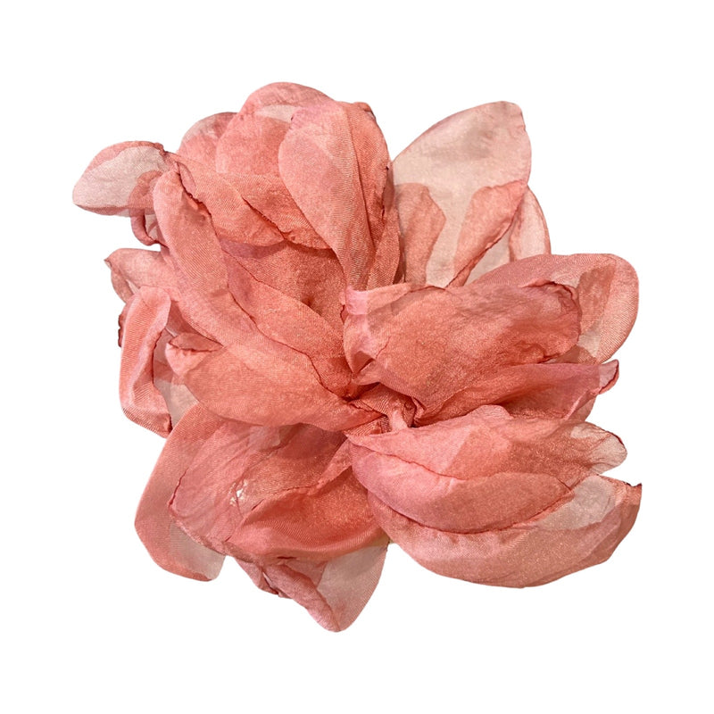 Il Baco Da Seta Flower Pink Fabric Brooch