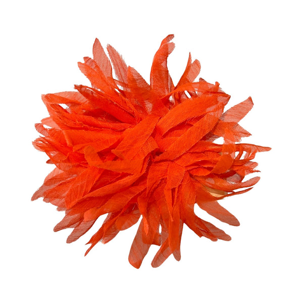 Il Baco Da Seta Flower Brooch Orange Strips