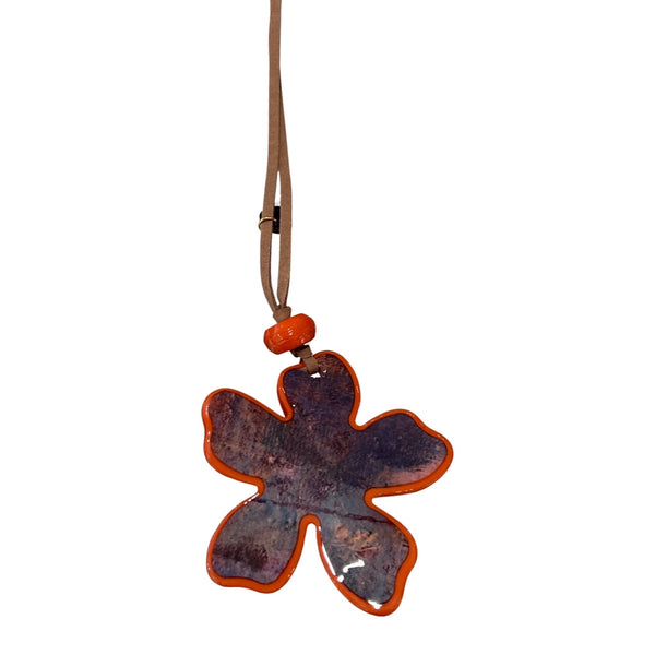 Il Baco Da Seta Orange Flower Necklace