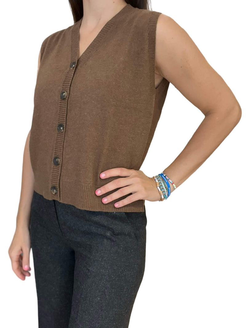 Diega Knitted Vest with Buttons