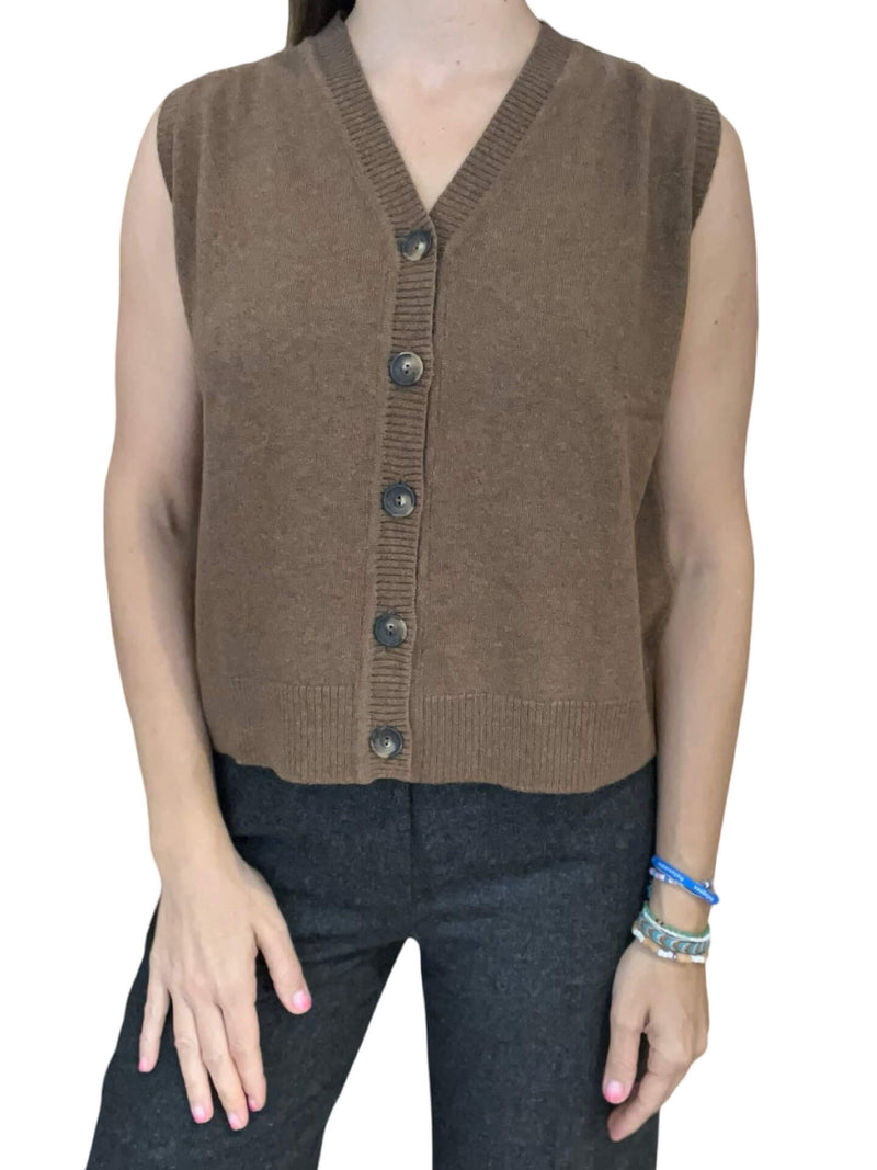 Diega Knitted Vest with Buttons