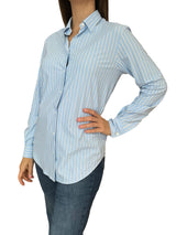 Xacus Marta Shirt Blue and White Stripes