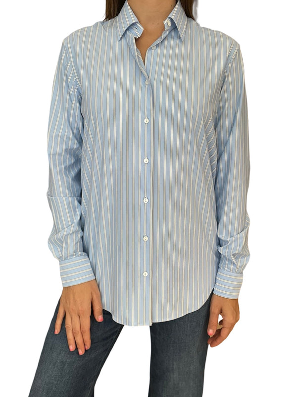 Xacus Marta Shirt Blue and White Stripes