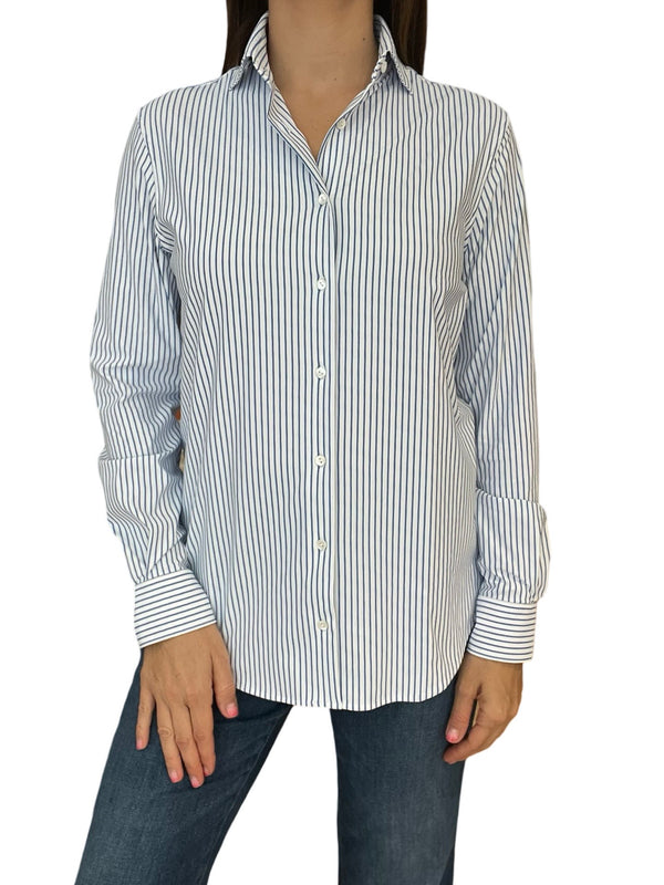 Xacus Pina Shirt Blue and White Stripes