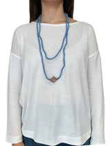 Necklace Il Baco Da Seta Light blue pillow