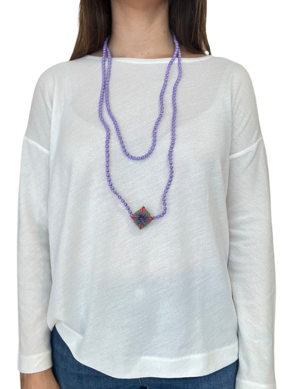 IL BACO Collier Da Mushroom Lilac Oreiller