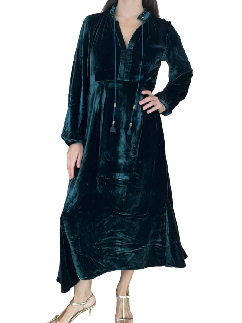 Ornaete Mao Velvet Dress