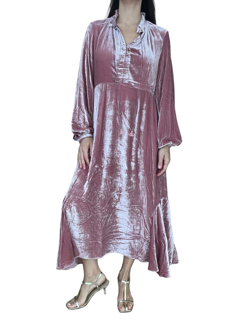 Ornaete Mao Velvet Dress