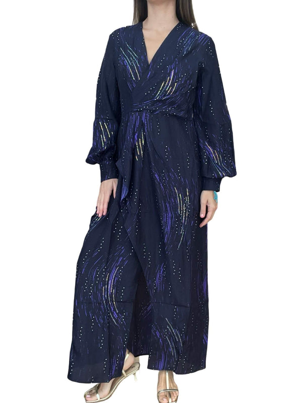 Crucado Picado Silk Robe Lentejuelas