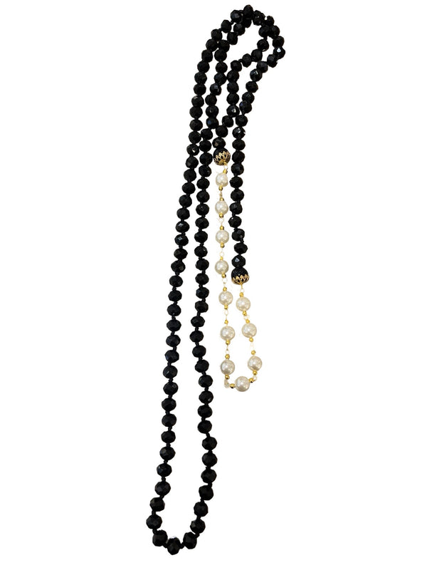 Fabrizio Collar Marntelli Bicolor and black pearls