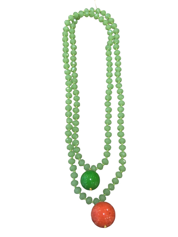 Marcantelli Fabrizio Green Orange Spheres Necklace