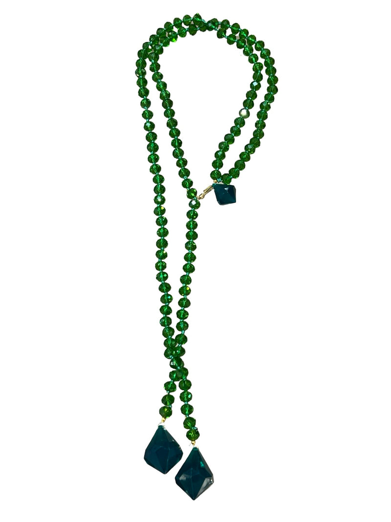 Collier de marqueur en diamant vert