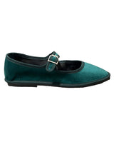 Zapato Venezianas Mary Jane Verde Botella