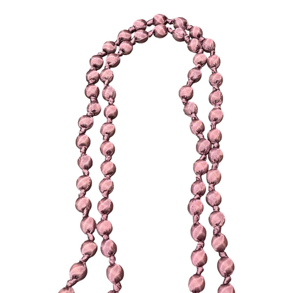 Il Baco Da Seta Antique Mauve Silk Ball Necklace