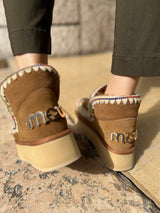 Botas Mou Eskimo Plataforma Rhinestones Camel