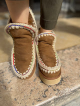 Botas Mou Eskimo Plataforma Rhinestones Camel