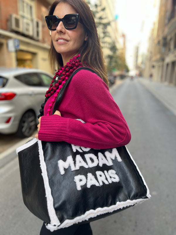 Rue Madam Puffy Shopping Black Bag