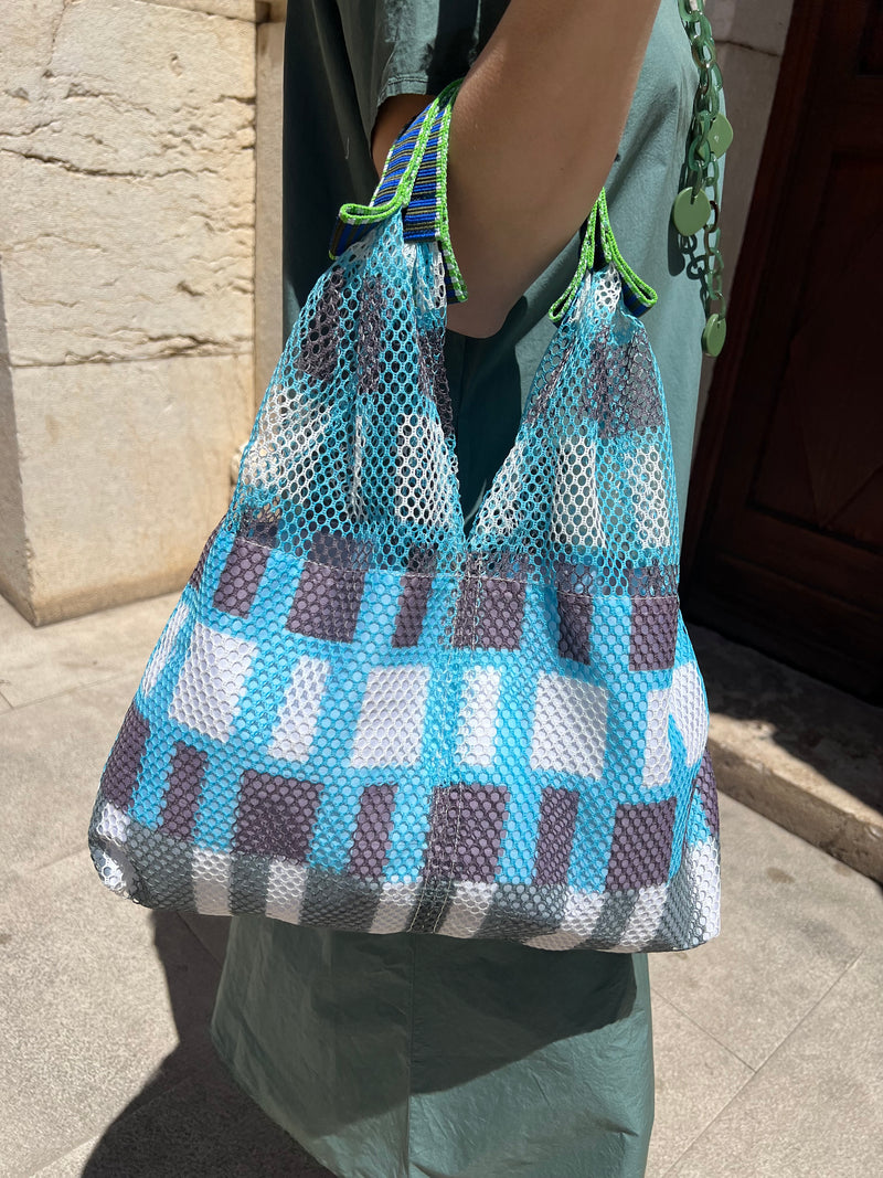 Epice Elziver Aqua Checkered Bag